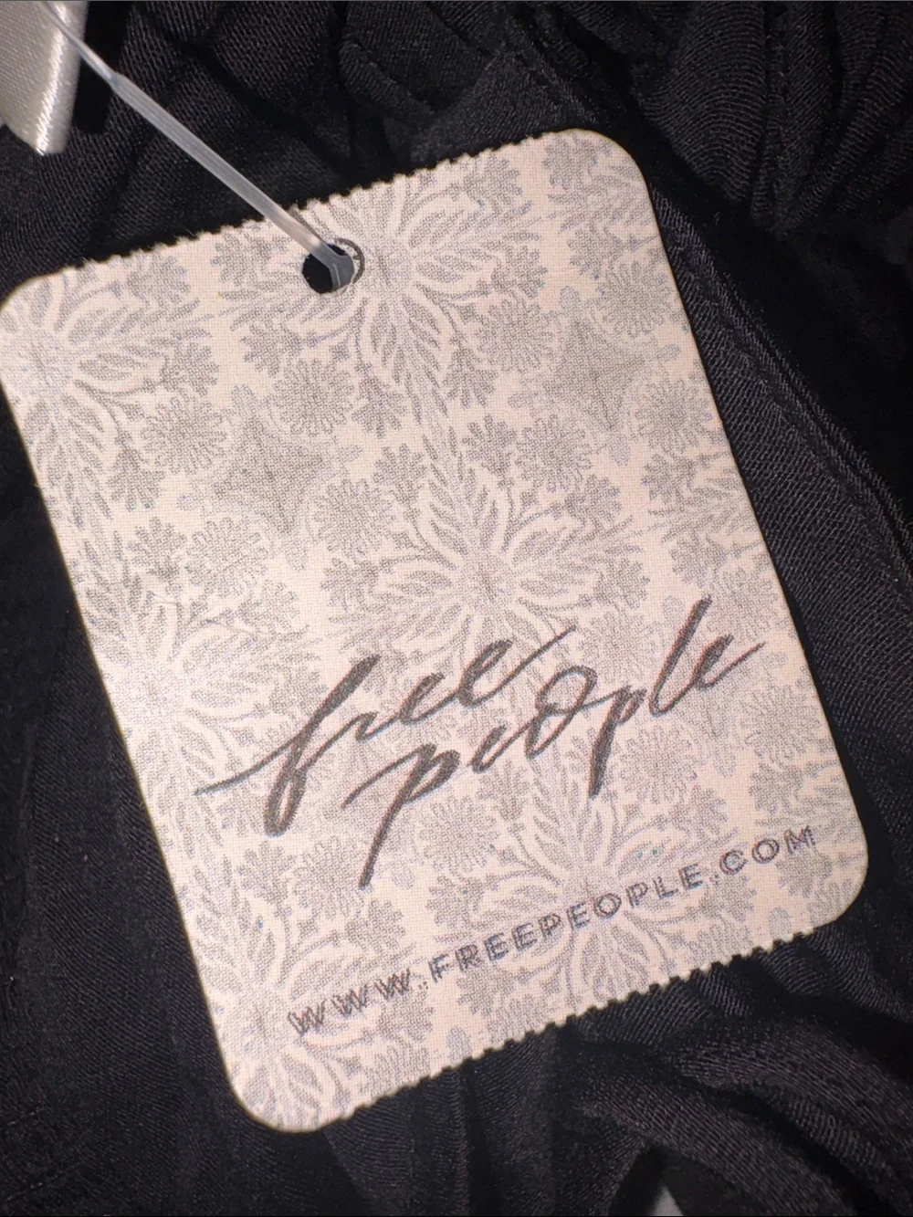 Free People Mila Tie Crop Top In Black NEW!